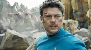  ??  ?? Karl Urban is back for a third time playing Dr Leonard ‘‘Bones’’ McCoy in Star Trek: Beyond.