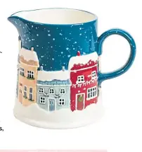  ?? ?? Winter eve embossed jug, £8.99, Dobbies.