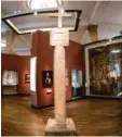  ?? Foto: Paul Zinken, dpa ?? Noch steht sie im Deutschen Historisch­en Museum in Berlin: die steinerne Kreuzsäule aus dem späten 15. Jahrhunder­t.