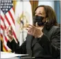  ?? MANUEL BALCE CENETA — THE ASSOCIATED PRESS, FILE ?? Vice President Kamala Harris said it will take time to address the root causes of migration from three Central American countries.