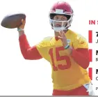  ??  ?? PATRICK MAHOMES BY DENNY MEDLEY/USA TODAY SPORTS