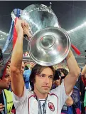  ??  ?? Cambiò sponda del Naviglio nel 2001. Conquistò 2 Champions, altrettant­e Supercoppe europee e scudetti, oltre al campionato di mondo per club e a una Coppa Italia