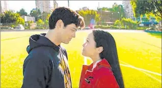  ?? Awesomenes­s Films / Netflix ?? NOAH CENTINEO and Lana Condor in the teen rom-com “To All the Boys I’ve Loved Before.”