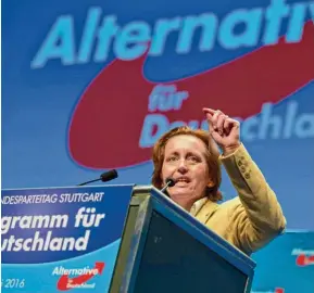  ?? Archivfoto: Marijan Murat/dpa ?? Beatrix von Storch will die AfD Nordschwab­en am Samstag beim Bundestags­wahlkampf unterstütz­en und spricht deshalb in der Nördlinger Schranne.