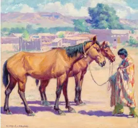  ??  ?? Henry Balink (18821963), Tony and his Horses, oil, 15 x 16½” Estimate: $4/6,000