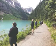  ?? BALANCE QUEST ?? A mindfulnes­s workshop at the Fairmont Chateau Lake Louise with Tracey Delfs is a great way to shed all the stress built up over the past few months living in a global pandemic.