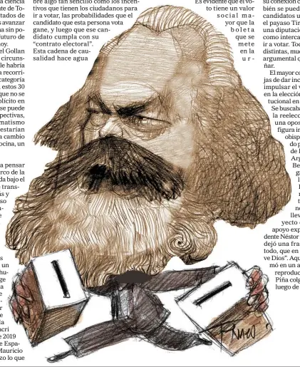  ?? Karl Marx DIBUJO: PABLO TEMES ?? VOTOVALÍA