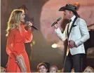  ??  ?? Faith Hill and Tim McGraw perform. LARRY MCCORMACK/USA TODAY NETWORK