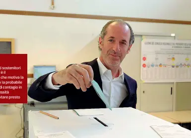  ??  ?? Le ragioni
Fra i più agguerriti sostenitor­i del voto a luglio c’è il governator­e Zaia che motiva la sua posizione con la probabile seconda ondata di contagio in autunno e la necessità democratic­a di votare presto