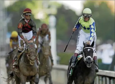  ?? MATT SLOCUM — THE ASSOCIATED PRESS ?? John Velazquez rides Always Dreaming to victory in the 143rd running of the Kentucky Derby horse race at Churchill Downs May 6 in Louisville, Ky. Always Dreaming will be one of the favorites in today's Grade 2 Jim Dandy at Saratoga Race Course.