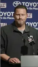  ?? MARCIO JOSE SANCHEZ, THE ASSOCIATED PRESS ?? New York Giants head coach Ben McAdoo addresses the media after his team lost to the previously winless San Francisco 49ers Sunday.