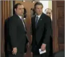  ?? MIKE GROLL — THE ASSOCIATED PRESS FILE ?? New York Gov. Andrew Cuomo, right, and Joseph Percoco, then-executive deputy secretary, attend a news conference in Albany, N.Y.