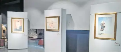  ??  ?? SU PRIMERA obra, un autorretra­to, fue la acuarela del mes en febrero del 2014 en el Museo de la Acuarela