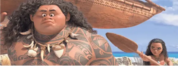  ?? DISNEY ?? Maui is voiced by Dwayne “The Rock” Johnson in Moana. “I didn’t see the ending until I first saw the whole movie,” he says. “It was like, wow. Powerful.”