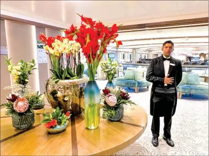  ?? PHOTOS BY DAVID DICKSTEIN ?? Each passenger on Silversea is assigned a genuine butler, who will shine your shoes without being asked.