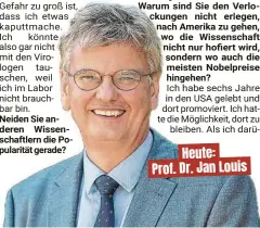  ?? Heute: Prof. Dr. Jan Louis ??