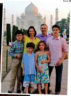  ??  ?? Adventurou­s: The family visiting the Taj Mahal in 2014