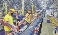  ?? HT FILE ?? Ludhiana, which is a hub of cycle, hosiery and sewing machine industry, had seen migration of as many as 4 lakh migrants to their native states in May and June