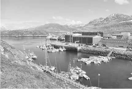  ??  ?? A general view of the port of Nuuk, Greenland. — Reuters photo