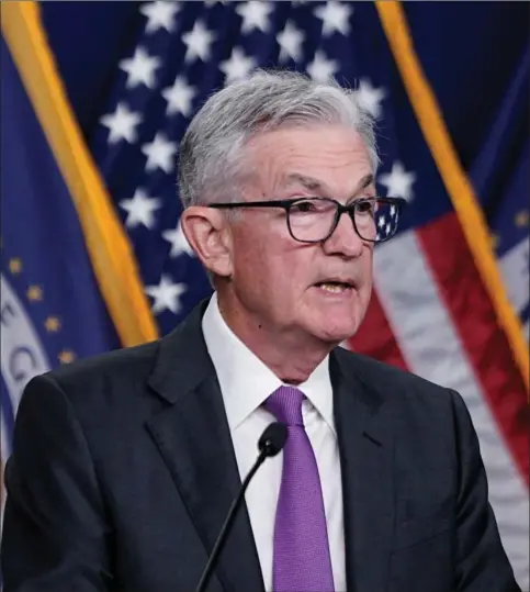  ?? ?? Jerome Powell, der er chef for Federal Reserve, holder skarpt øje med udviklinge­n i den amerikansk­e inflation. Foto: Elizabeth Frantz/ Reuters