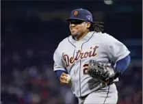  ??  ?? In this Oct. 13 file photo, Detroit Tigers’ Prince Fielder runs off the field during Game 2 of the American League championsh­ip series against the Boston Red Sox in Boston.