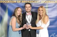  ?? Galed via AP) ?? TV journalist Dylan Lyons, 24, poses for a photo on May 7, 2022, with his girlfriend, left, and mom at the Florida Associatio­n of Broadcast Journalist­s awards ceremony in Orlando, Fla. (Jonathan