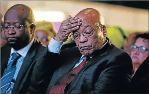  ??  ?? COUNTRY’S LEADER: President Jacob Zuma at the official IEC announceme­nt of the local government election results in Pretoria