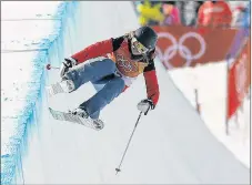  ?? AP PHOTO ?? Elizabeth Marian Swaney of Hungary runs the course during women’s halfpipe qualifying at Phoenix Snow Park.