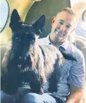  ??  ?? Adrienne Salyer and Jim Nelson now fly private to minimize COVID exposure — and to carry on furry pals like Watson.