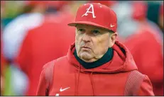  ?? (NWA Democrat-Gazette/Hank Layton) ?? As the Hogs and Trojans renew their nonconfere­nce rivalry at 3 p.m. today at Baum-Walker Stadium, Arkansas baseball Coach Dave Van Horn said, “We’re going to try to win the game, obviously. They’re going to give us everything we can handle on Tuesday.”