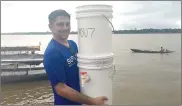  ?? Photo submitted ?? Dr. Shane Sergent is shown when he was working on a project to improve drinking water along the Amazon River using sustainabl­e bio film filters.