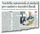  ??  ?? Sul «Corriere Fiorentino» di ieri le proposte di Nardella agli «Stati Generali» convocati da Conte