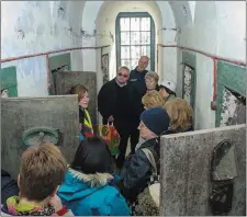  ??  ?? Lara Byrne giving a tour at the jail during last year’s Heritage Week