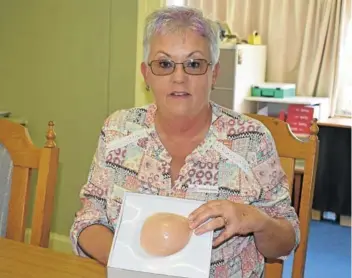  ?? Picture: NTOMBI MSUTU ?? NEW HOPE: Cherryl Riddin from Reach for Recovery will be opening up a clinic at Sunshine Coast Hospice where the volunteer organisati­on will be giving away prosthesis to cancer survivors who recently had a mastectomy done at government hospitals