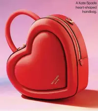  ?? ?? A Kate Spade heart-shaped handbag.