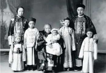  ?? SUPPLIED ?? Lee Mong Kow and his family in Victoria, before 1905. The Victoria show, on through to the end of October, includes a diverse array of items from dozens of families: photos, letters, treasured mementoes and the like. Visitors are also invited to submit...