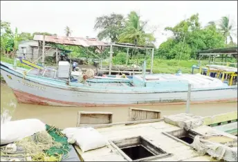  ??  ?? The fishing boat that was attacked