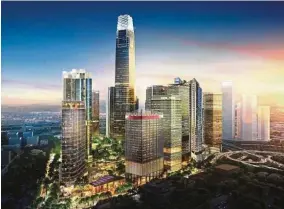  ??  ?? The TRX: An artist impression of the Tun Razak Exchange.