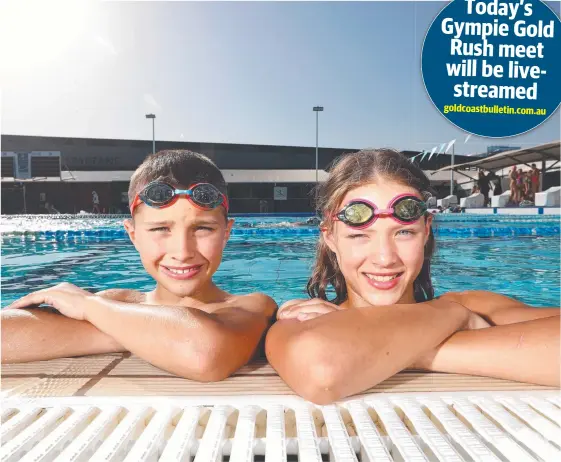  ?? Picture: JASON O'BRIEN ?? Holly and Martin Hembling are heading to the Gympie Gold Rush swimming event this weekend.