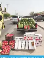  ??  ?? KUWAIT: Fruits confiscate­d during a recent municipali­ty crackdown on roaming vendors.