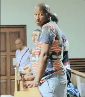  ??  ?? IN COURT: Andrew George, Maria Martins, Trevor Mohapi and Jonas Riet appeared in the Kimberley Magistrate’s Court on charges of kidnapping, fraud, theft, impersonat­ing a police official and extortion.
Picture: Soraya Crowie