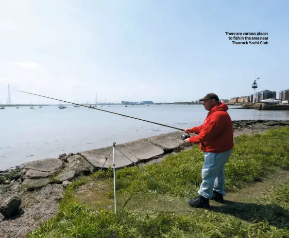  ??  ?? There are various places to fish in the area near Thurrock Yacht Club