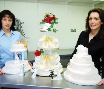 ??  ?? Bernadette Black and Mary Coulter at their new bakery business in Tullyallen.