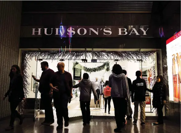  ?? NATHAN DENETTE/THE CANADIAN PRESS FILES ?? Investors and analysts are seeing hope for Hudson’s Bay Co., which they credit to the company’s new chief executive, Helena Foulkes. “They have a pulse now,” says Bruce Winder, partner at Retail Advisors Network. ”It’s going in the right direction but boy oh boy is there still a lot of work to be done here.”