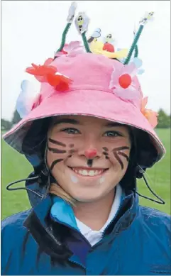  ??  ?? Having fun: There are plenty of spot prizes for those who enter the wacky categories by wearing a novelty hat, sox or fancy dress – which Emma Stichbury did in 2011, at the Matamata College Fun Walk/Run on March 15.