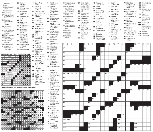 New York Times Sunday Crossword Printable 