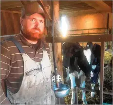  ?? SUBMITTED PHOTO ?? Daniel MacDonald of Glendairy Holsteins Farm in Glengarry was one of thousands of Canadian Dairy Farmers who woke up Monday to news that their industry will be expected to make concession­s so Canada can sign the new United States-Mexico-Canada Agreement.
