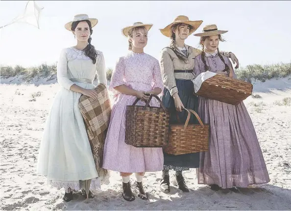  ?? Sony Pictures ?? Emma Watson, left, Florence Pugh, Saoirse Ronan, and Eliza Scanlen. In some ways, Little Women set the standard for “tomboyism.”