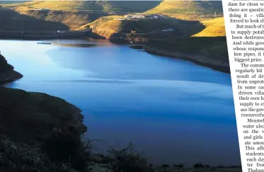  ?? Photo: Sechaba Mokhethi
Photo: Sechaba Mokhethi ?? Above: The Lesotho Highlands Developmen­t Authority offices on Katse Dam.
Below: Metolong Dam and the informatio­n centre in the shape of a Basotho hat.