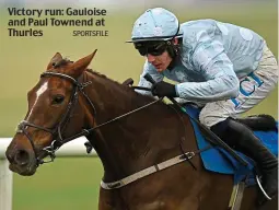  ?? SPORTSFILE ?? Victory run: Gauloise and Paul Townend at Thurles